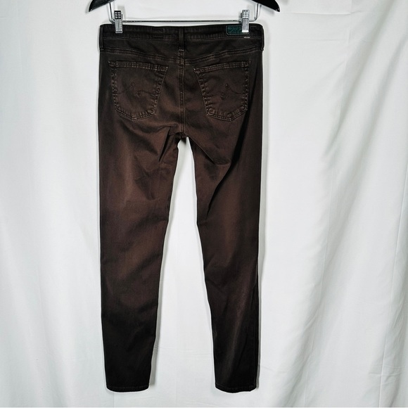AG Adriano Goldschmied The Stilt Cigarette Leg Jeans Brown Stretch 28R - Picture 6 of 10